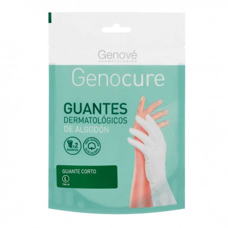 Genocure Guantes Dermatológicos de Algodón Grandes (1 Par)